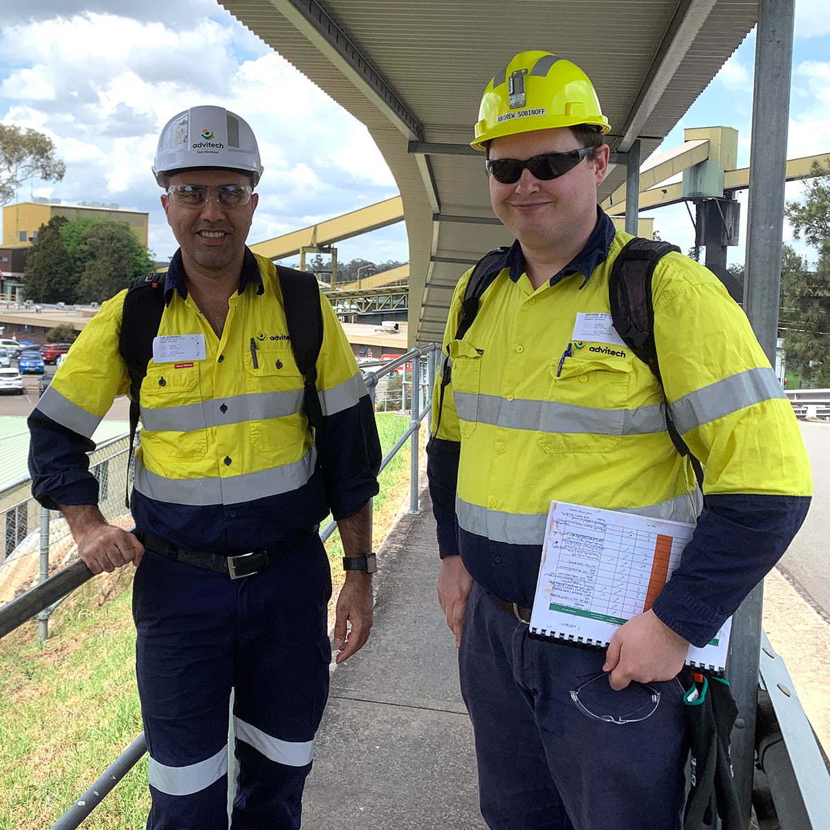 Sam and Andrew from Advitech conducting a mine winder 5-yearly audit.